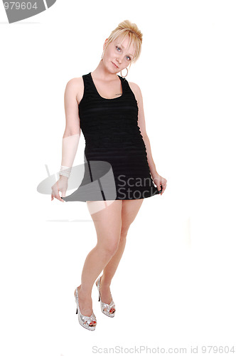 Image of Girl in black dress.