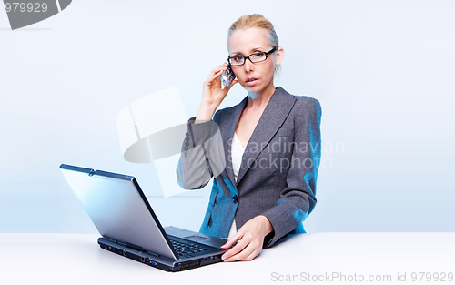 Image of blonde businesswoman