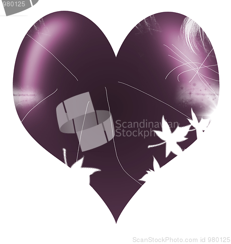 Image of violet abstract heart