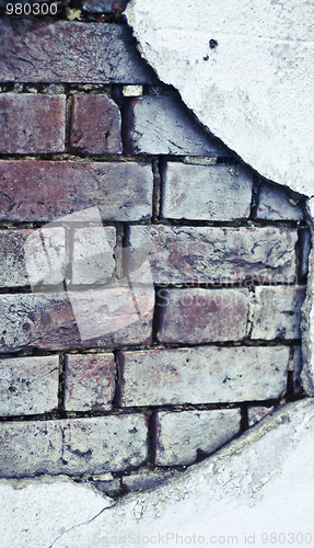 Image of old brick broken  wall