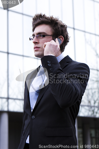 Image of business man in rush