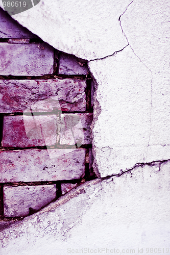 Image of old brick broken  wall