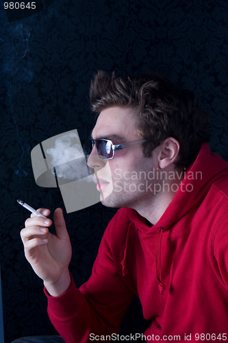 Image of smoking a cigarette