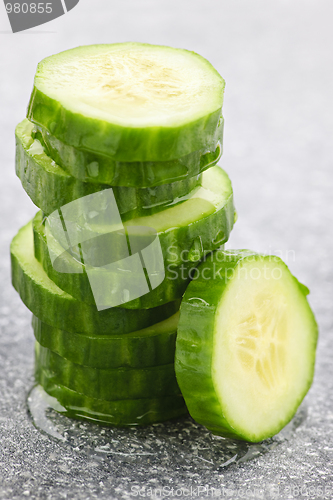 Image of Sliced cucumber