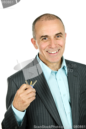 Image of Man holding keys