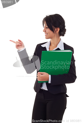 Image of woman holding a folder