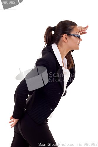 Image of  business woman looking forward