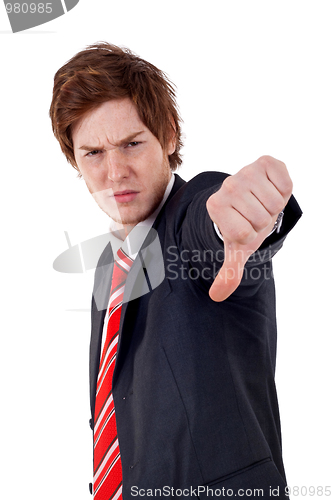 Image of man with thumbs down