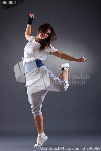Image of young female dancing