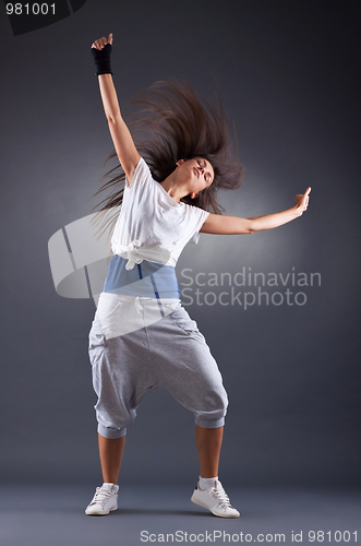 Image of passionate young female dancer