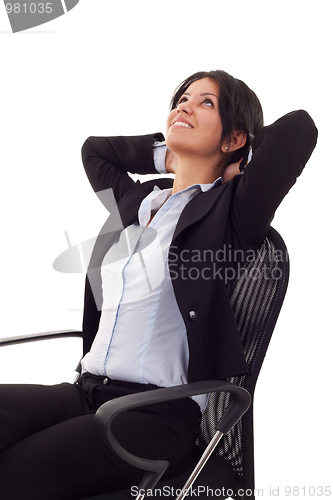 Image of  business woman dreaming