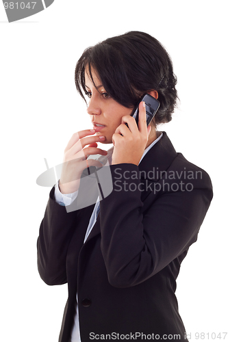 Image of business woman worries