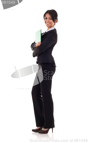 Image of business woman holding a folder