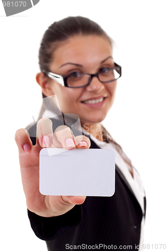 Image of presenting a business card