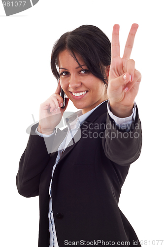 Image of Happy business woman