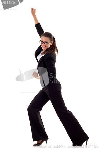 Image of  joyous business woman