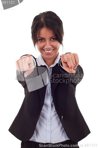 Image of business woman pointing