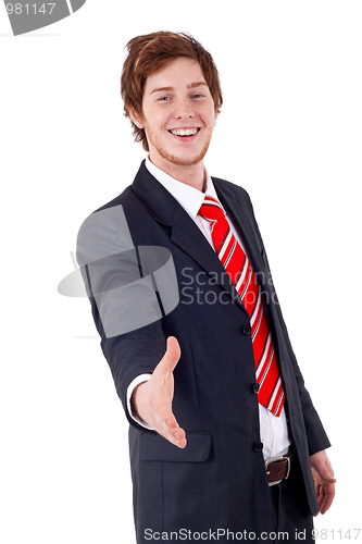 Image of handshaking business man