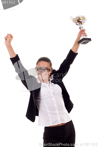 Image of Happy business woman