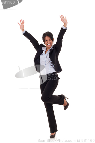 Image of  joyous business woman