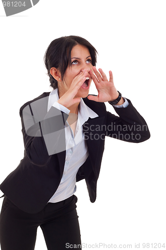 Image of business woman shouting