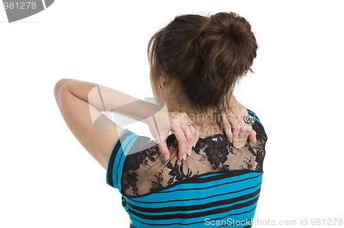 Image of woman with neck pain