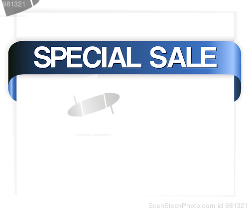 Image of special sale blue ribbon