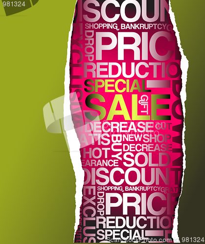 Image of Green sale discount advertisement