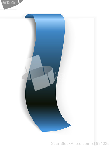 Image of Fresh blue ribbon - bookmark
