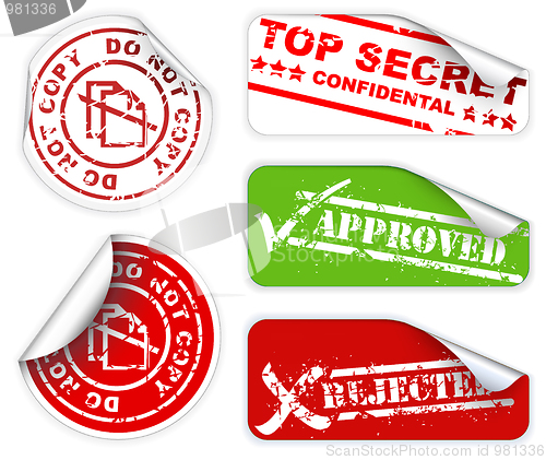 Image of Top secret labels and stickers