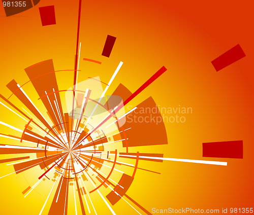 Image of Orange background with explosion