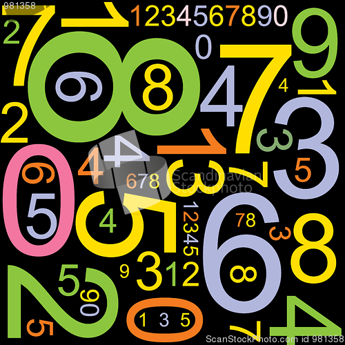 Image of Abstract background with numbers