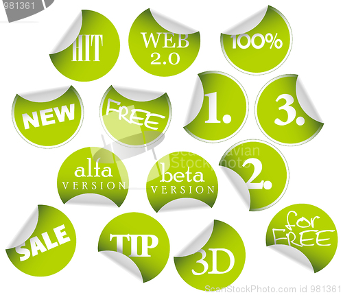 Image of Labels badges and stickers