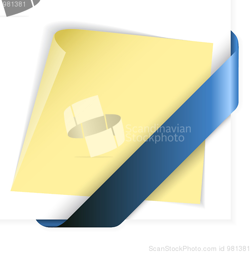 Image of Empty blue corner ribbon