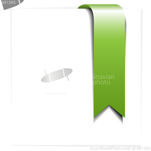 Image of Fresh green ribbon - bookmark