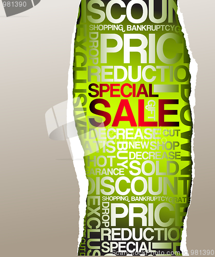 Image of Green sale discount advertisement