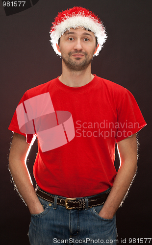 Image of Bad santa, unshaven man