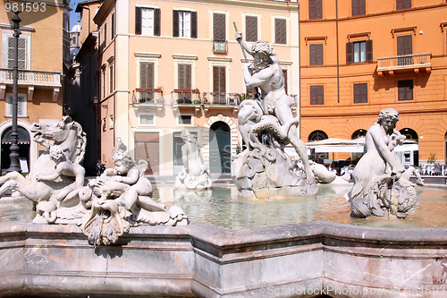 Image of Piazza Navona, Neptune Fountain in Rome