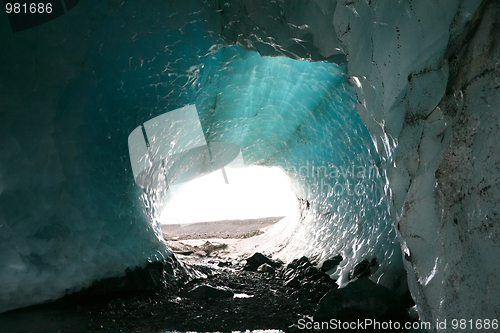 Image of ice cave of Iceland glacier