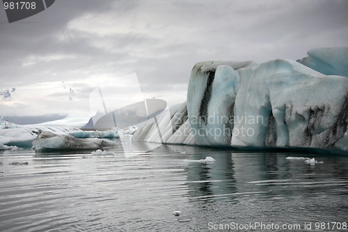 Image of ice rock Iceland sea coast