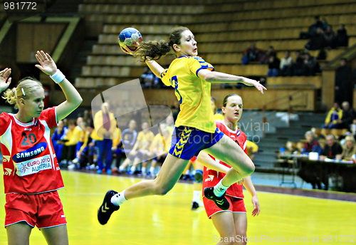 Image of Handball. woman