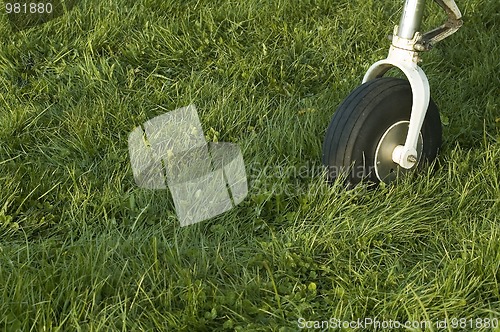 Image of airplane wheel