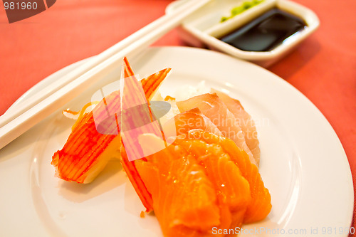 Image of Sushi, Sashimi, traditional japanese food