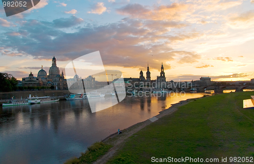 Image of dresden altstadt sunset