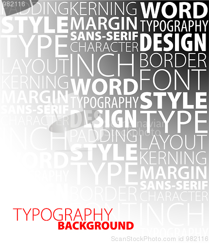 Image of design and typography background