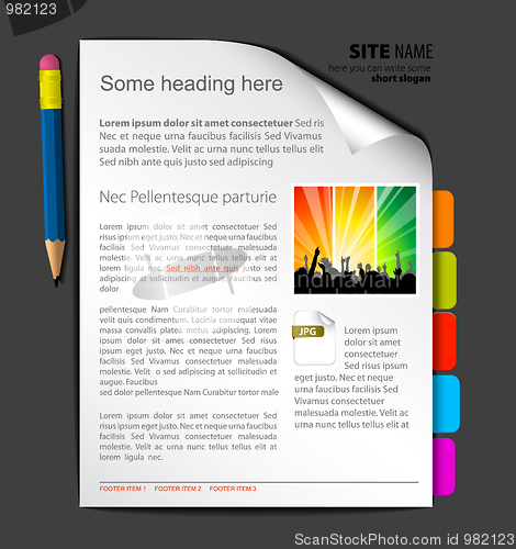 Image of Web site template