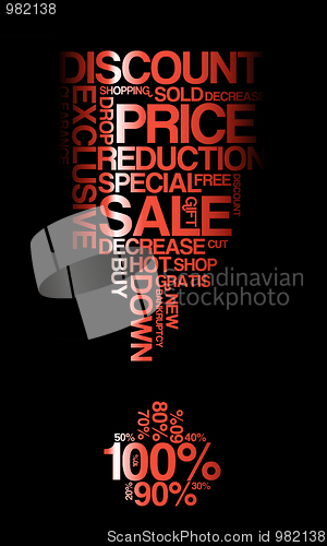 Image of Red sale discount poster