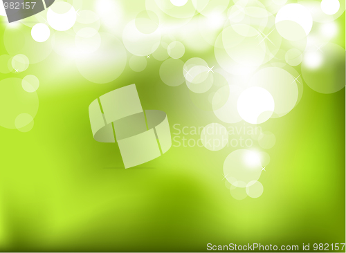 Image of Abstract green glowing background