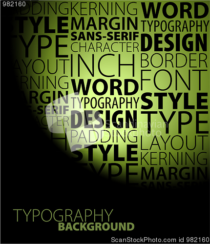 Image of design and typography background