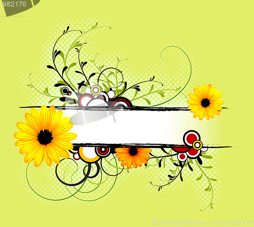 Image of Fresh spring abstract floral background